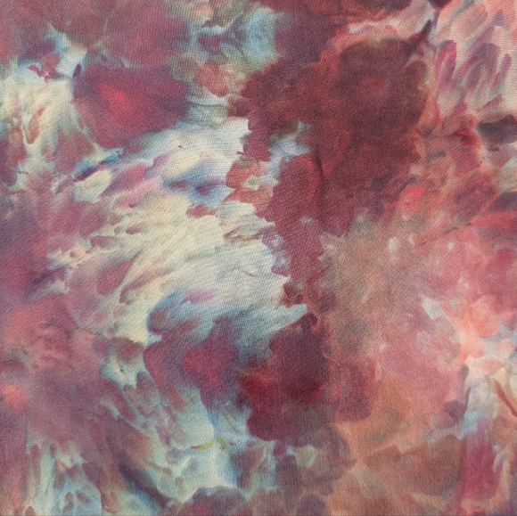 Custom Ice Dyed Silk Blouse ✨Hand-dyed & one-of-a-kind 🌈Brand: The Work Connect - Picture 6 of 6